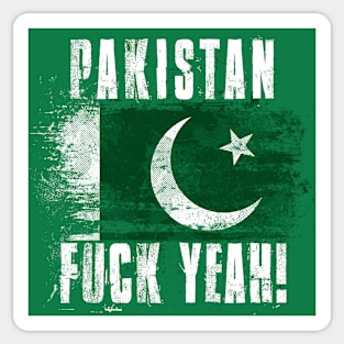 Pakistan Fuck Yeah! Wartorn Distressed Flag Sticker